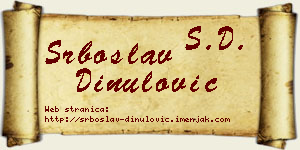 Srboslav Dinulović vizit kartica
